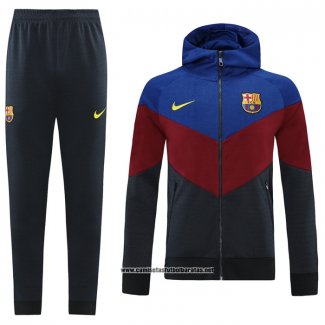 Chandal con Capucha del Barcelona 2021-2022 Azul