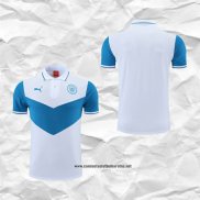 Manchester City Camiseta Polo del 2022-2023 Azul y Blanco