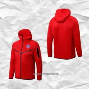 Chaqueta con Capucha del Paris Saint-Germain Jordan 2022-2023 Rojo