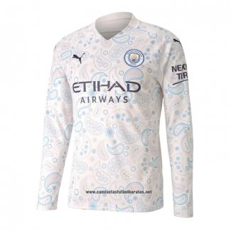 Tercera Manchester City Camiseta 2020-2021 Manga Larga