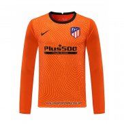 Atletico Madrid Camiseta Portero 2020-2021 Manga Larga Naranja