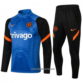 Chandal de Sudadera del Chelsea 2021-2022 Azul