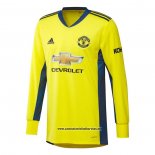 Segunda Manchester United Camiseta Portero 2020-2021 Manga Larga