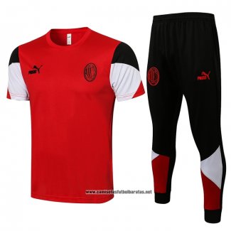 Chandal del AC Milan 2021-2022 Manga Corta Rojo