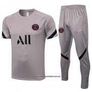 Chandal del Paris Saint-Germain 2021-2022 Manga Corta Gris