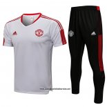 Chandal del Manchester United 2021-2022 Manga Corta Blanco