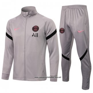 Chandal de Chaqueta del Paris Saint-Germain 2021-2022 Gris