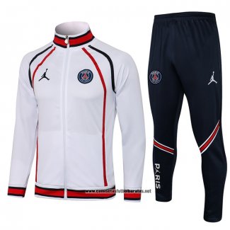 Chandal de Chaqueta del Paris Saint-Germain Jordan 2021-2022 Blanco