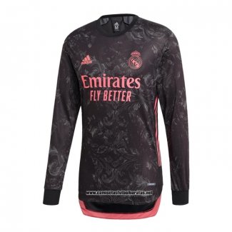 Tercera Real Madrid Camiseta 2020-2021 Manga Larga