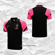 Paris Saint-Germain Camiseta Polo del 2021-2022 Negro y Rosa