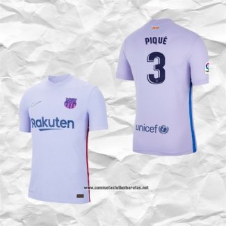 Segunda Barcelona Camiseta Jugador Pique 2021-2022