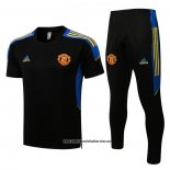 Chandal del Manchester United 2021-2022 Manga Corta Negro