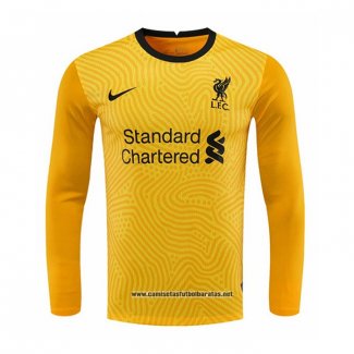 Liverpool Camiseta Portero 2020-2021 Manga Larga Amarillo