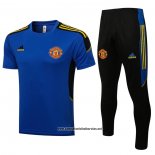 Chandal del Manchester United 2021-2022 Manga Corta Azul