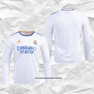 Primera Real Madrid Camiseta 2021-2022 Manga Larga