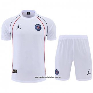 Chandal del Paris Saint-Germain Jordan 2022-2023 Manga Corta Blanco - Pantalon Corto