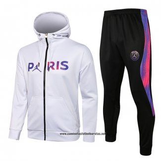 Chandal con Capucha del Paris Saint-Germain 2021-2022 Blanco