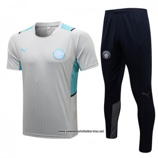 Chandal del Manchester City 2021-2022 Manga Corta Gris