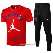 Chandal del Paris Saint-Germain 2021-2022 Manga Corta Rojo