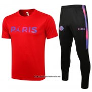 Chandal del Paris Saint-Germain Jordan 2021-2022 Manga Corta Rojo