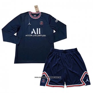 Primera Paris Saint-Germain Camiseta Nino 2021-2022 Manga Larga