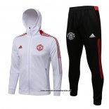 Chandal con Capucha del Manchester United 2021-2022 Blanco