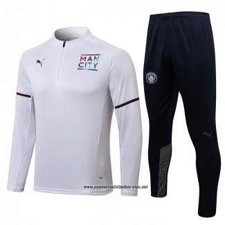 Chandal de Sudadera del Manchester City 2021-2022 Blanco