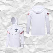 Chaqueta con Capucha del Paris Saint-Germain 2021-2022 Blanco