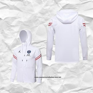 Chaqueta con Capucha del Paris Saint-Germain 2021-2022 Blanco