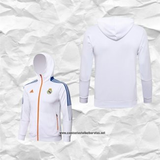 Chaqueta con Capucha del Real Madrid 2021-2022 Blanco