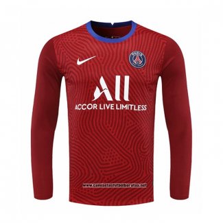 Paris Saint-Germain Camiseta Portero 2020-2021 Manga Larga Rojo