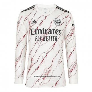 Segunda Arsenal Camiseta 2020-2021 Manga Larga