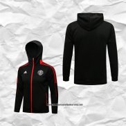 Chaqueta con Capucha del Manchester United 2021-2022 Negro