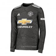 Segunda Manchester United Camiseta 2020-2021 Manga Larga