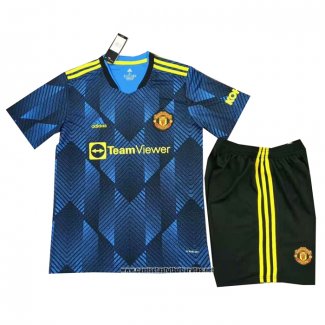 Tercera Manchester United Camiseta Nino 2021-2022