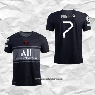 Tercera Paris Saint-Germain Camiseta Jugador Mbappe 2021-2022